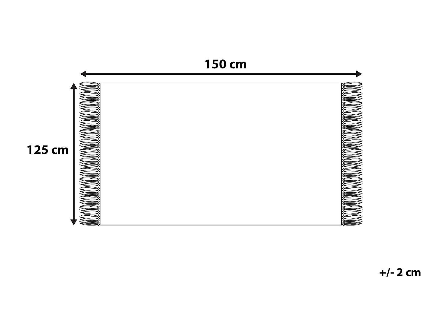 Manta NAZILLI Algodão 125 x 150 cm Creme