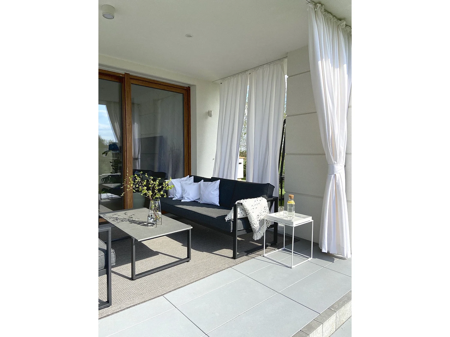 Couverture YAMALAK Tissu 130 x 150 cm Gris clair