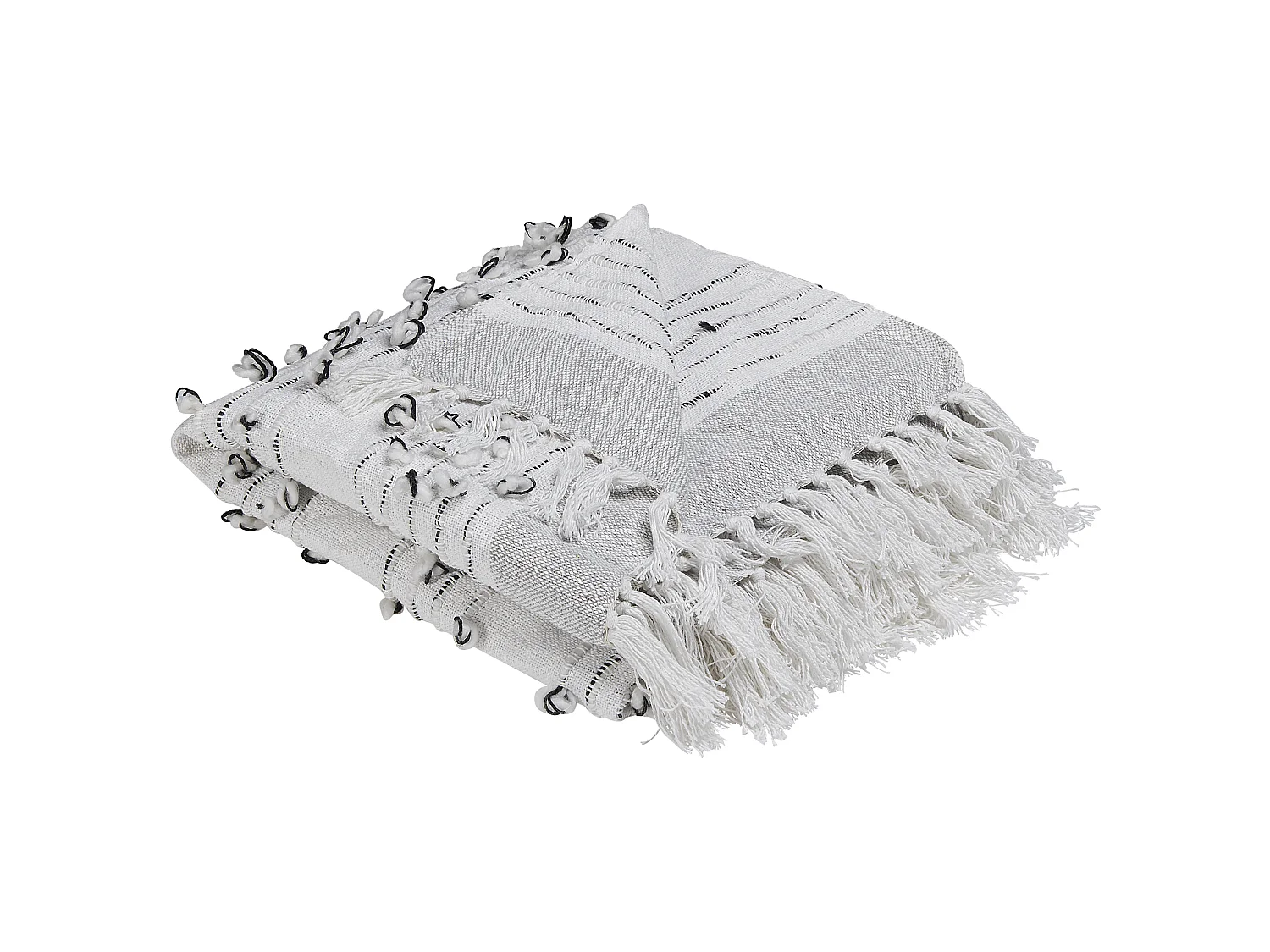 Decke hellgrau 130 x 150 cm Acryl Baumwolle Yamalak