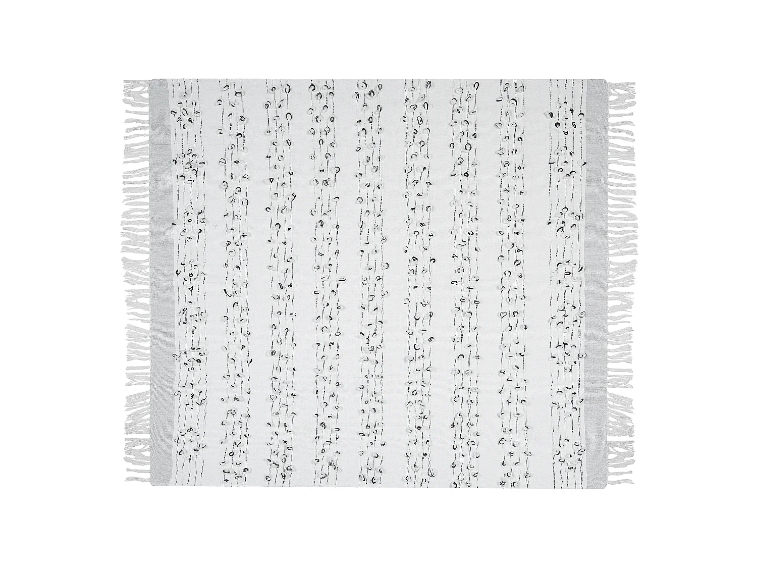 Decke hellgrau 130 x 150 cm Acryl Baumwolle Yamalak