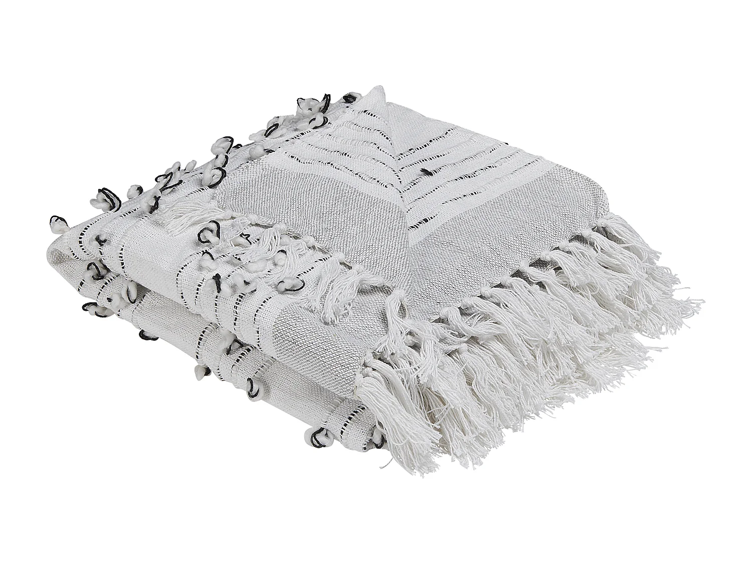 Decke hellgrau 130 x 150 cm Acryl Baumwolle Yamalak