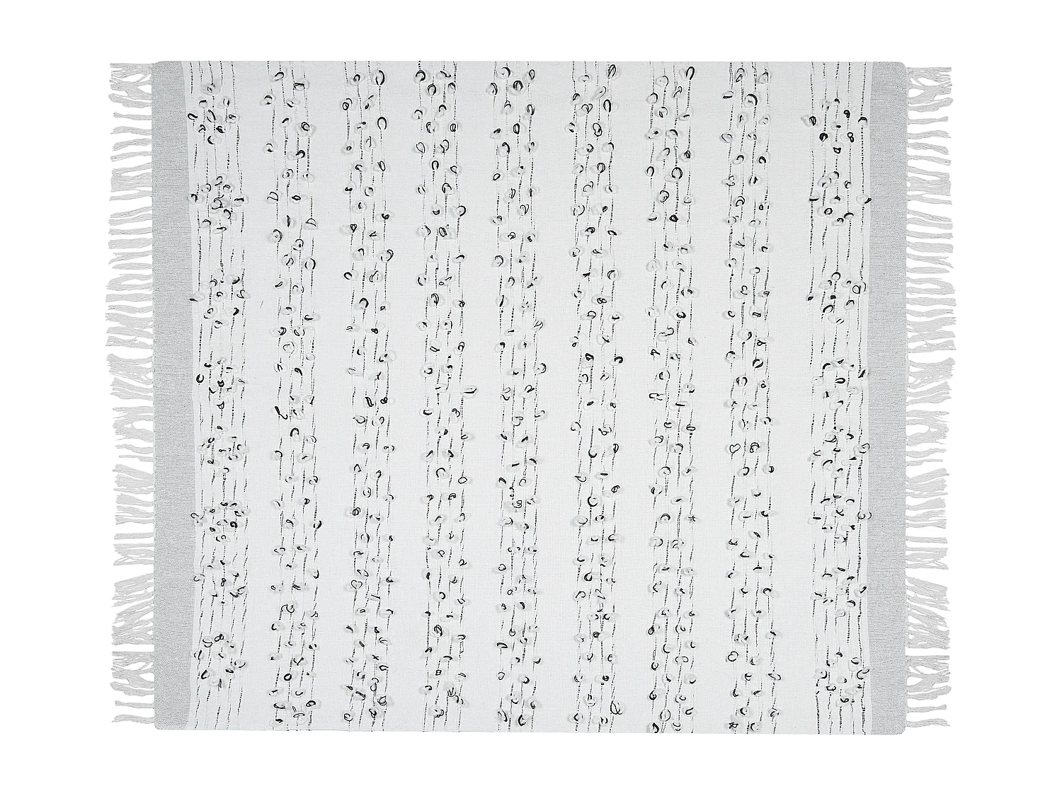 Decke hellgrau 130 x 150 cm Acryl Baumwolle Yamalak