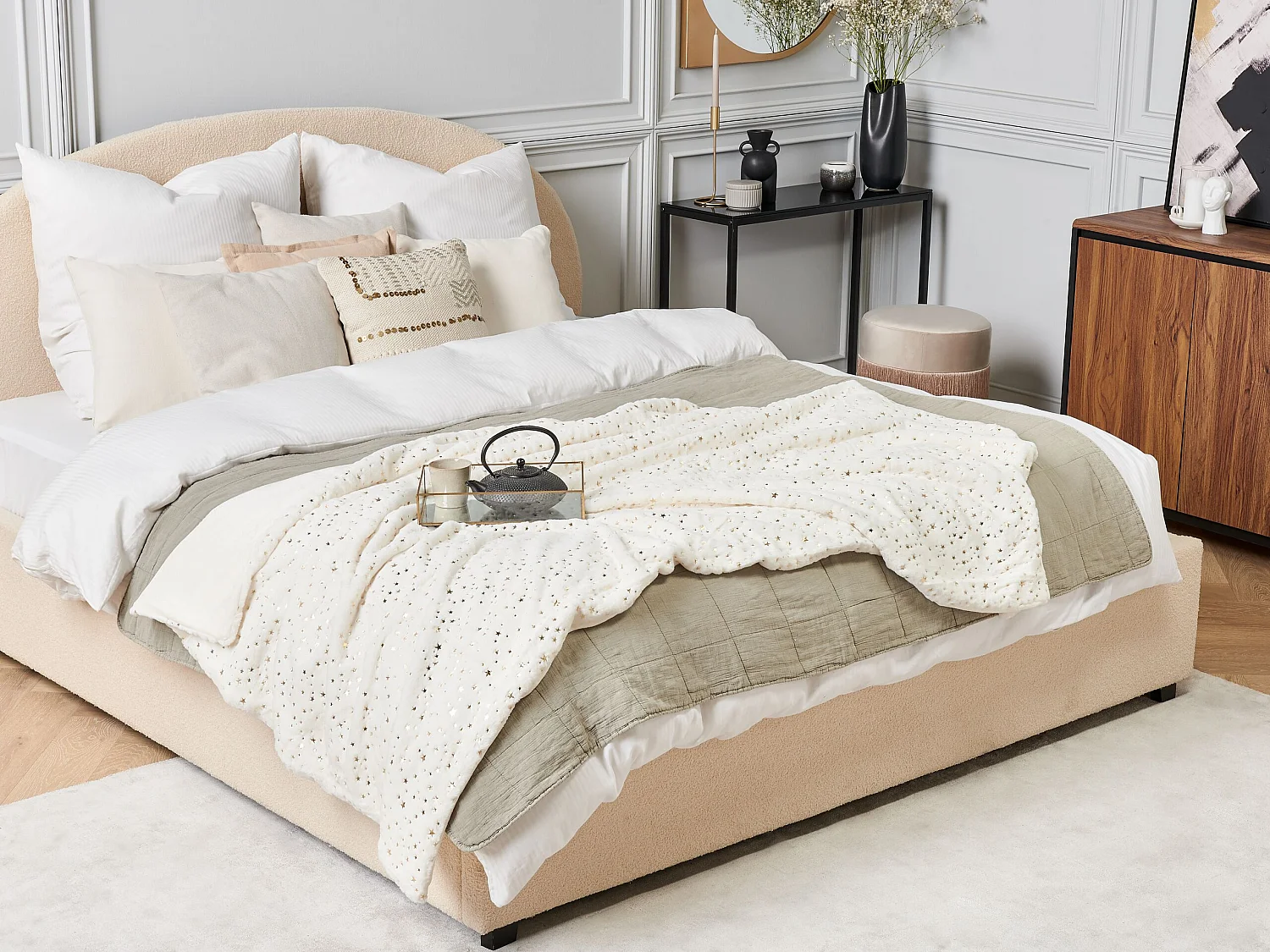 Couverture ALAZEYA 130 x 180 cm Beige clair