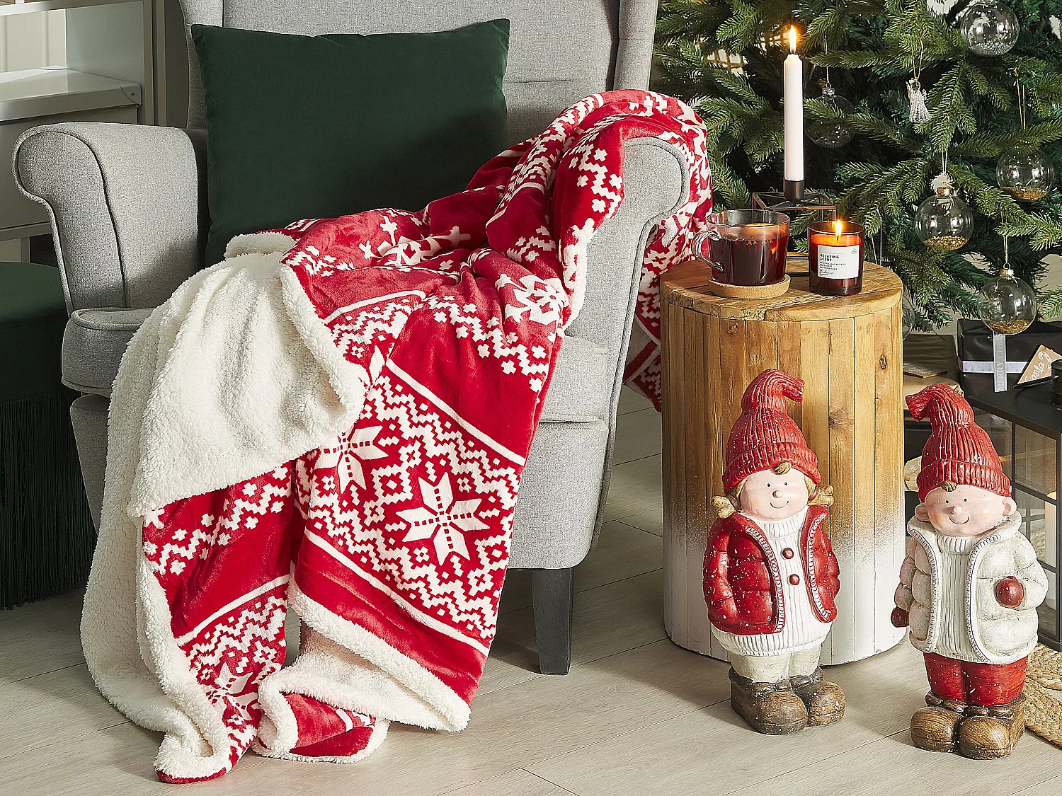 Couverture VANTAA 150 x 200 cm Rouge