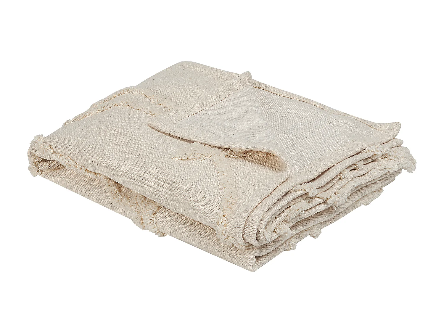 Plaid ACACIA Katoen 130 x 160 cm Beige