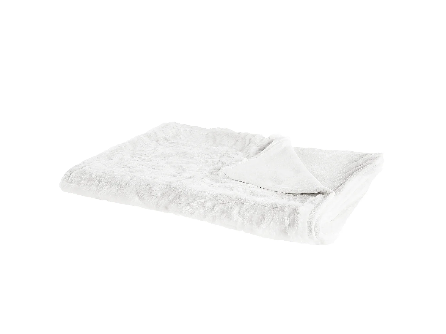 Klassische Kuscheldecke Shaggy Acryl / Polyester 150x200 cm weiß Tourza