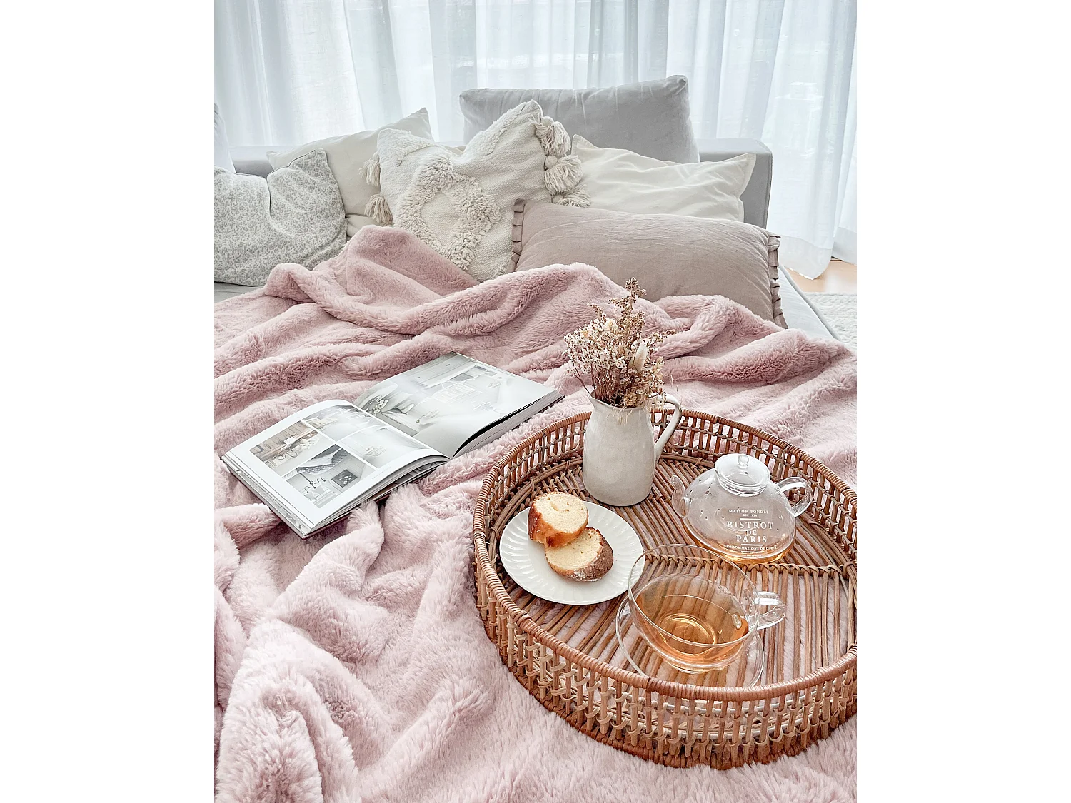 Kuscheldecke CHAAB 150 x 200 cm Rosa