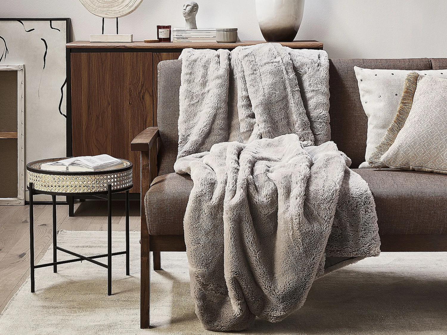 Couverture CHAAB 150 x 200 cm Gris clair