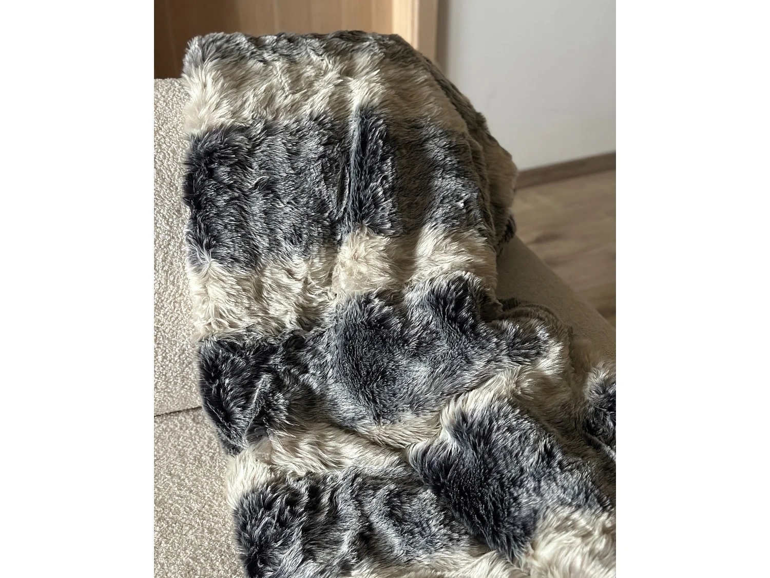 Coperta TAZA Tessuto 180 x 220 cm Grigio
