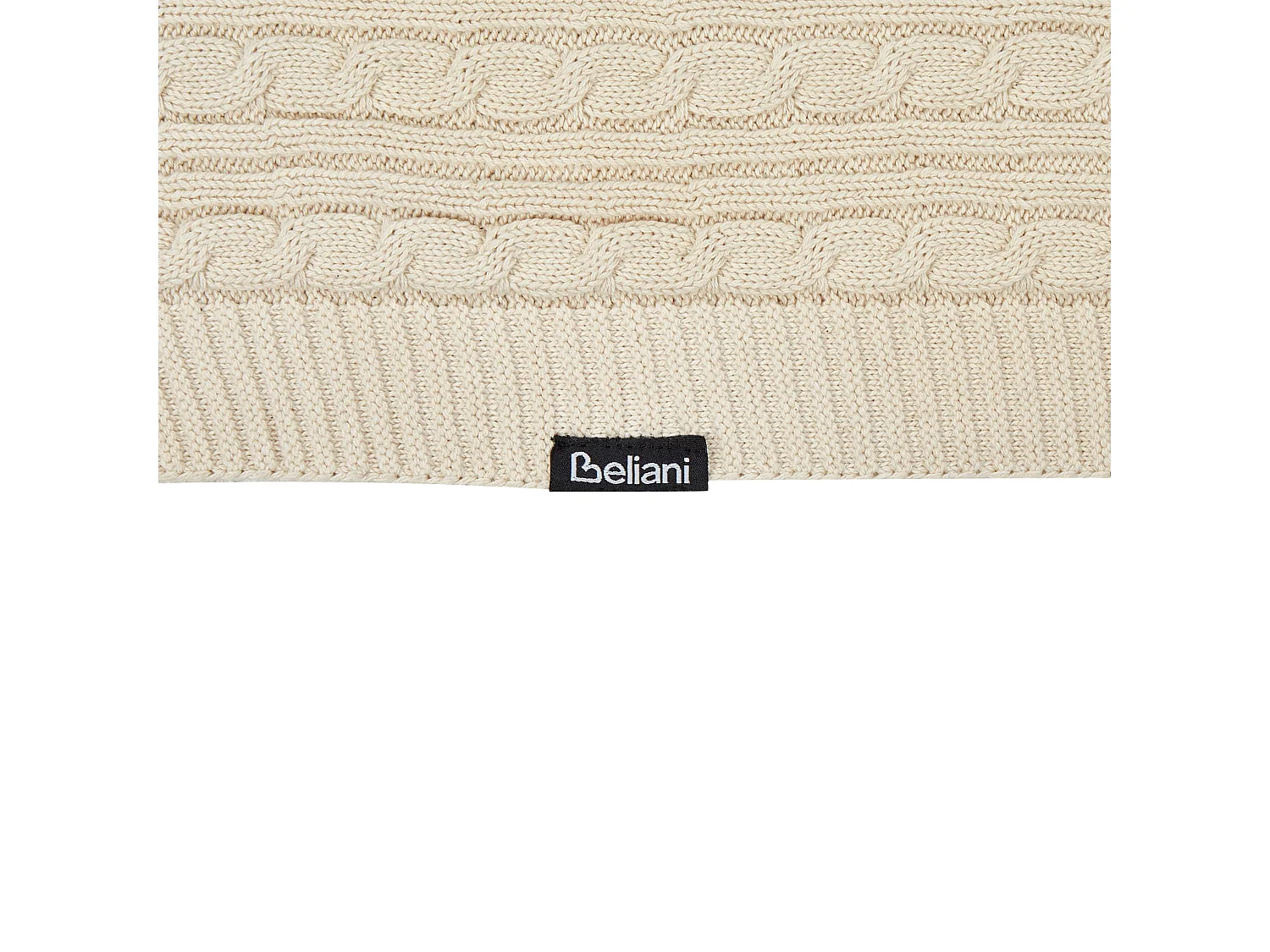 Kuscheldecke ANAMUR Baumwolle 110 x 180 cm Beige