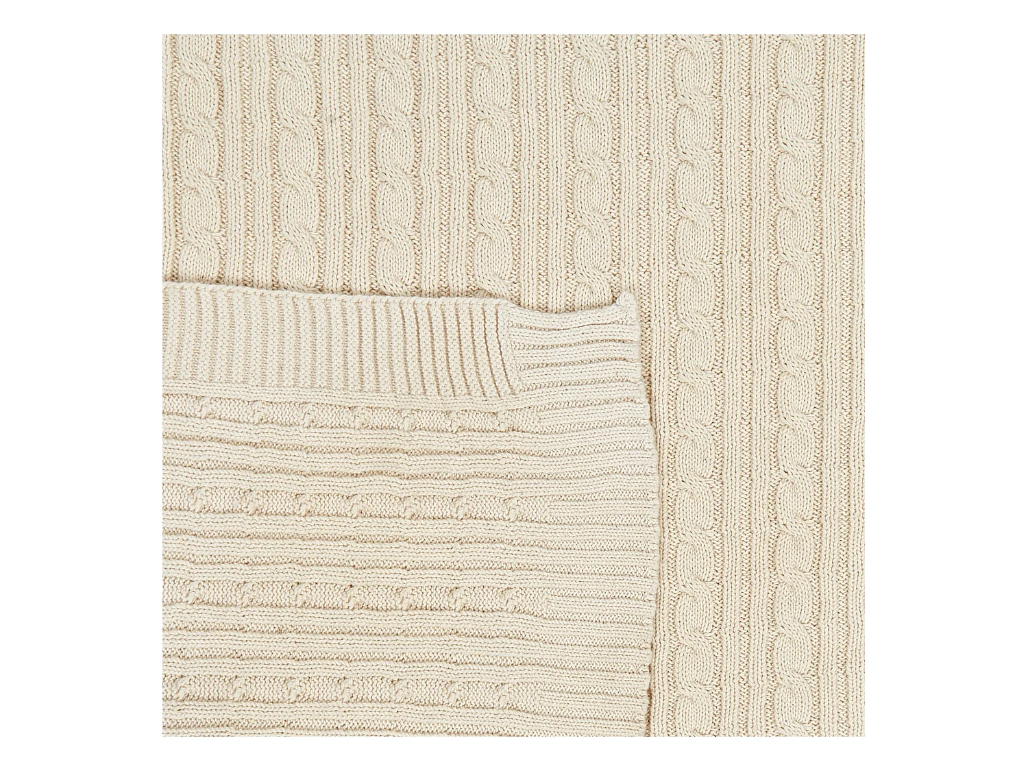 Kuscheldecke ANAMUR Baumwolle 110 x 180 cm Beige