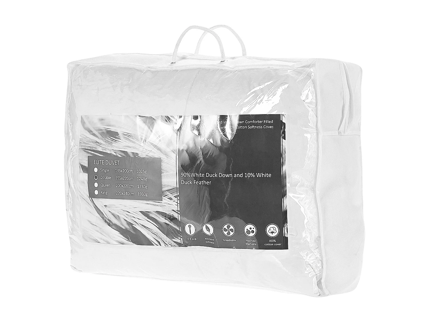 Edredom extra quente Inverno GROSSGLOCKNER Penugem 155 x 220 cm