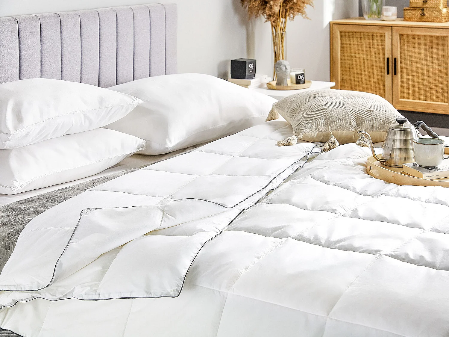 Couette double épaisseur toutes saisons TELENO Microfibre 155 x 220 cm