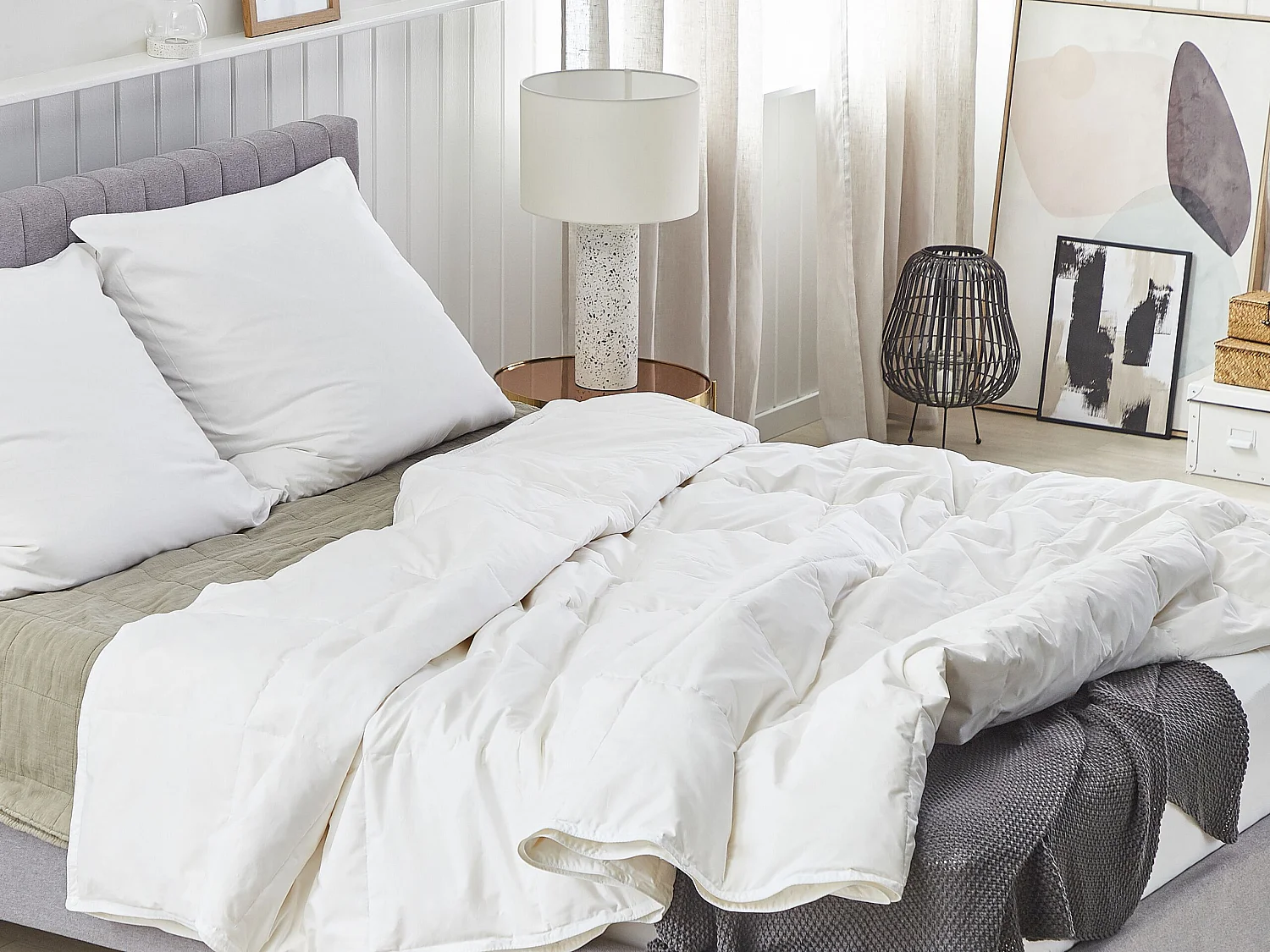 Couette double épaisseur toutes saisons SERRATO Plumes 150 x 200 cm