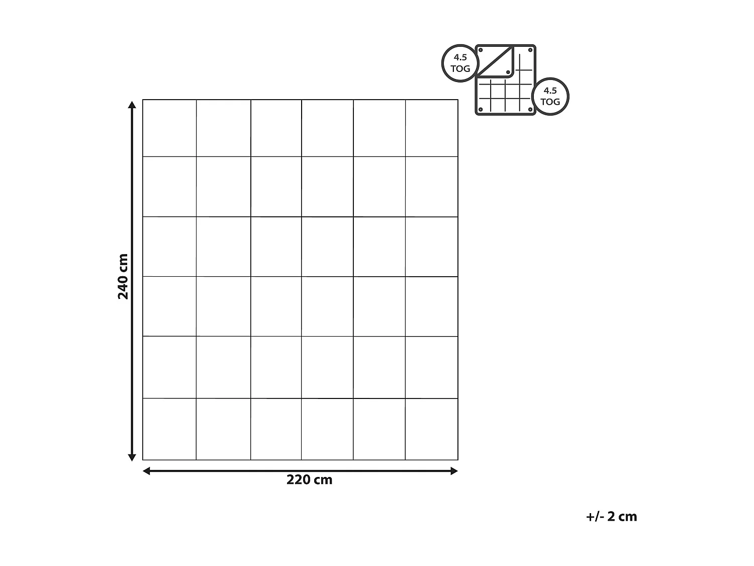 Piumino a doppio strato Tutta la stagione TAUFSTEIN Piume 220 x 240 cm