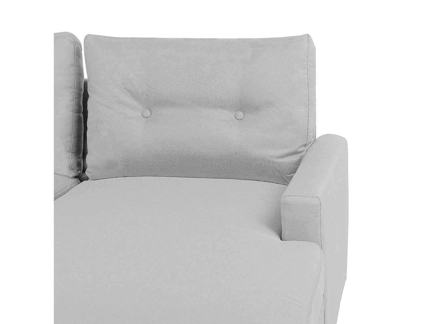 - Canapé Angle à droite - Flakk - Tissu, Gris Clair