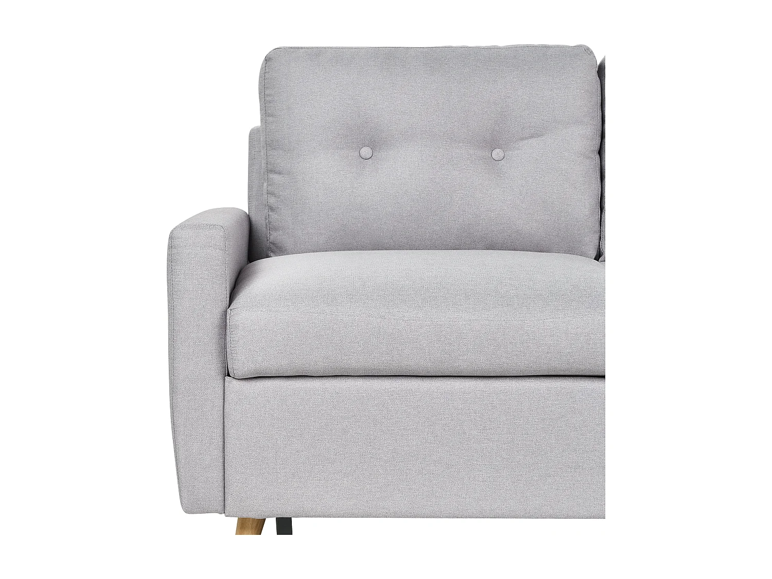 - Canapé Angle à droite - Flakk - Tissu, Gris Clair