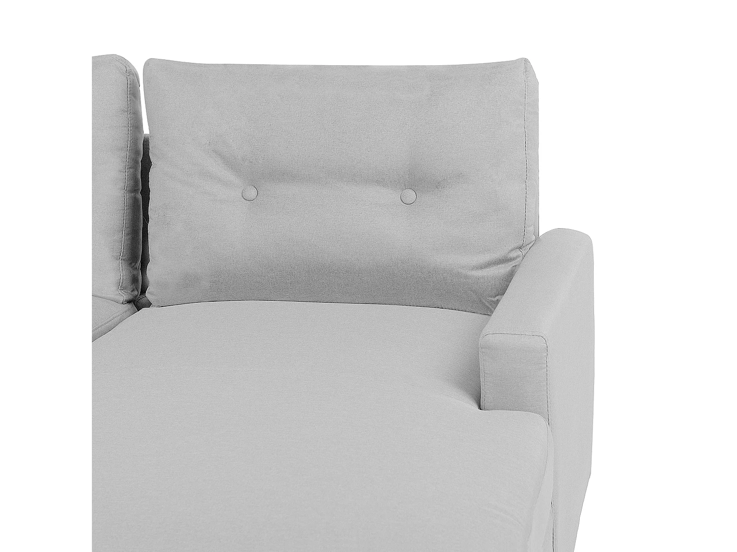 - Canapé Angle à droite - Flakk - Tissu, Gris Clair