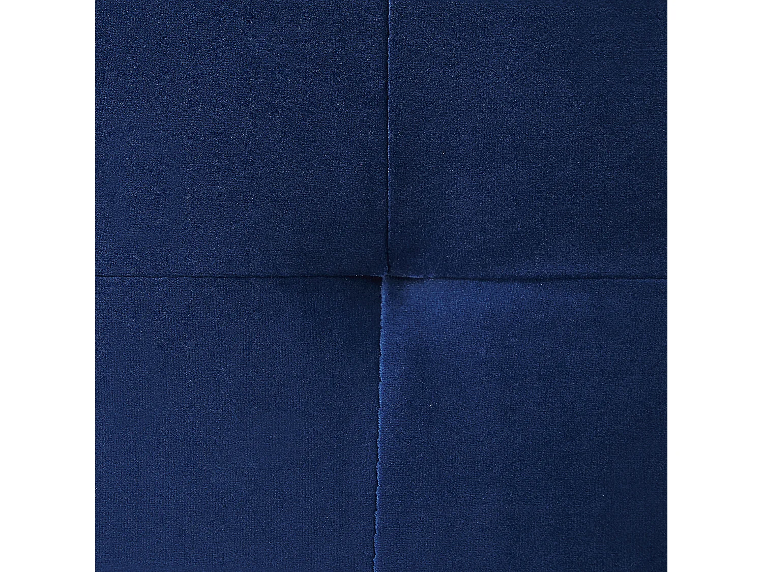 Sofá de canto 5 lugares em veludo azul à esquerda NORREA