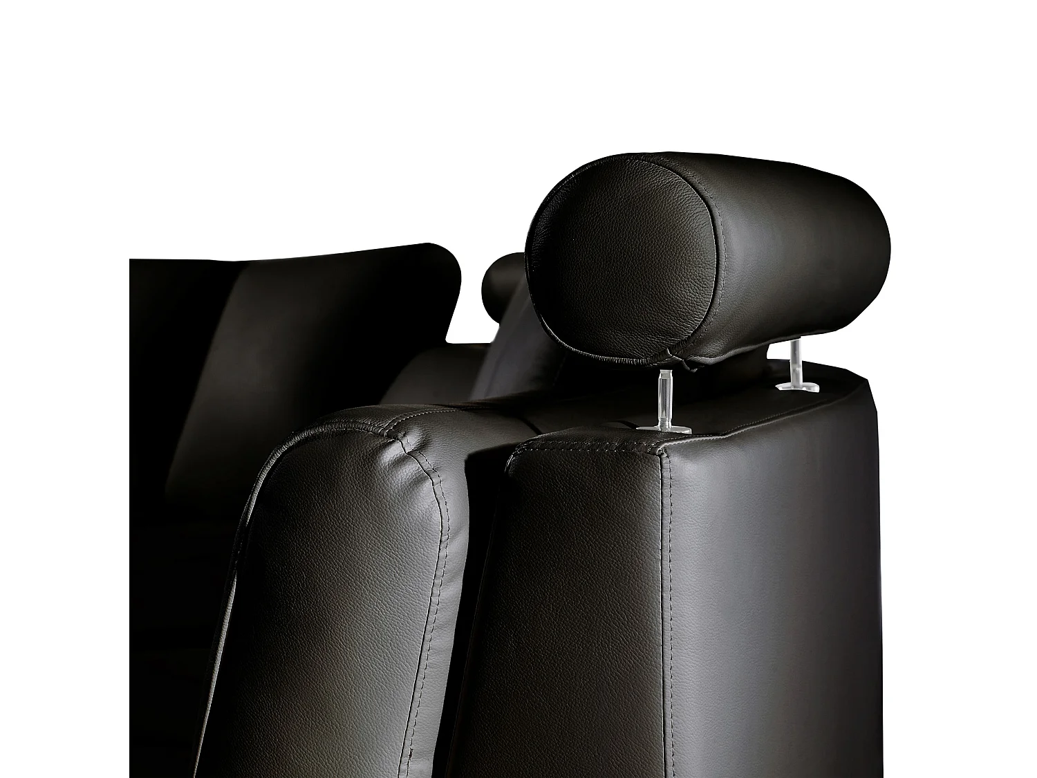 Divano semicircolare ROTUNDE Pelle naturale Nero 7 posti