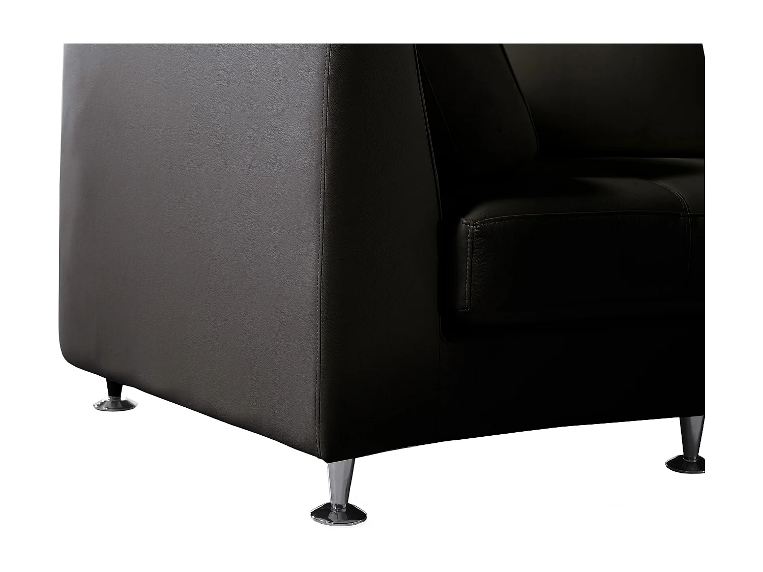 Divano semicircolare ROTUNDE Pelle naturale Nero 7 posti