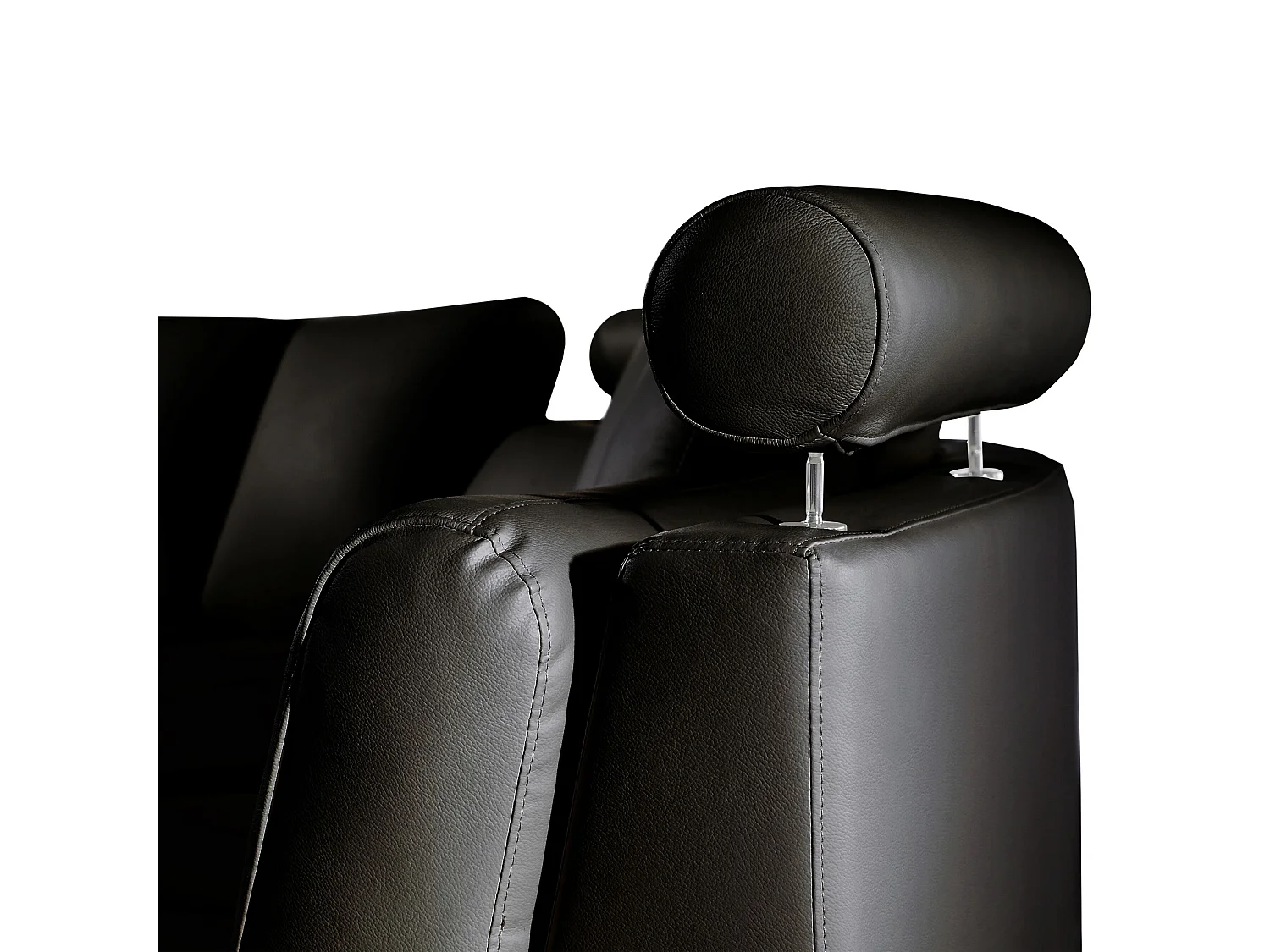 Canapé arrondi 7 places ROTUNDE Cuir Noir