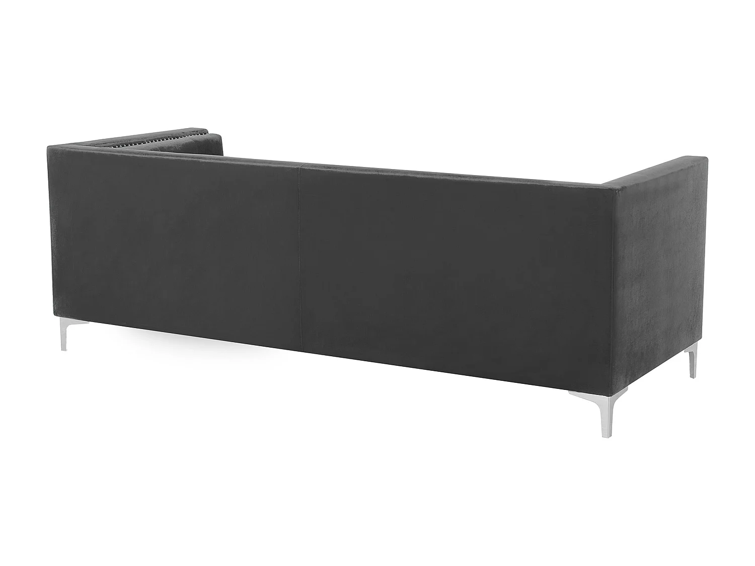 Canapé 3 places AVALDSENES Velours Gris foncé