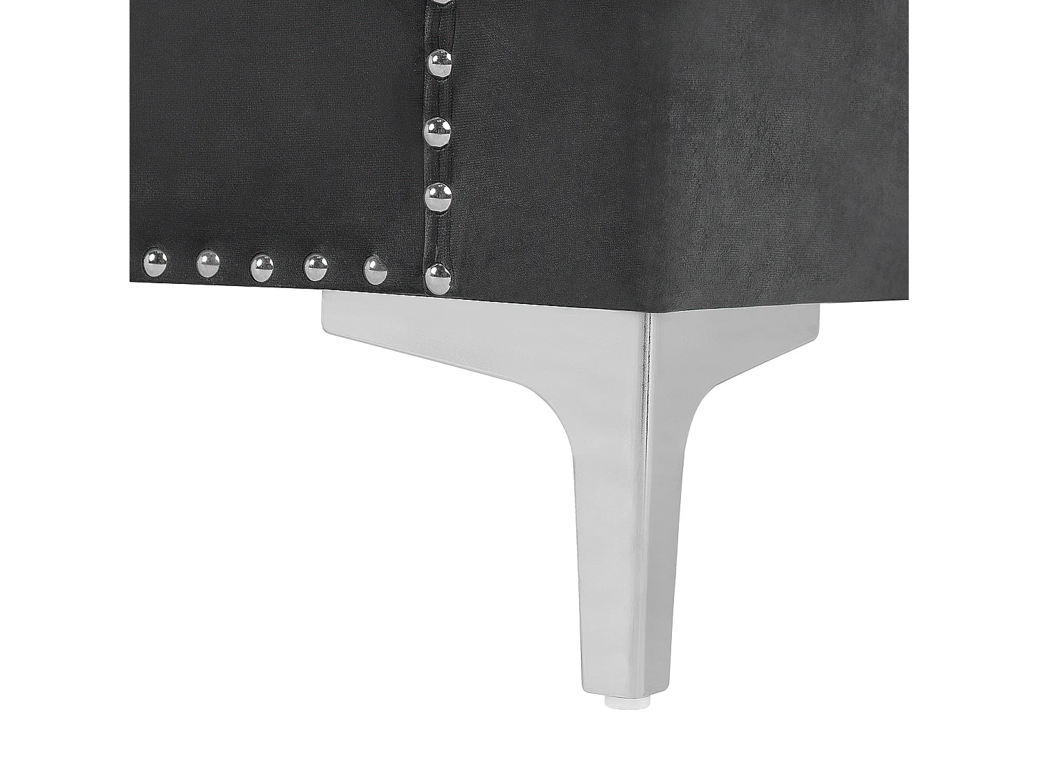 Canapé 3 places AVALDSENES Velours Gris foncé