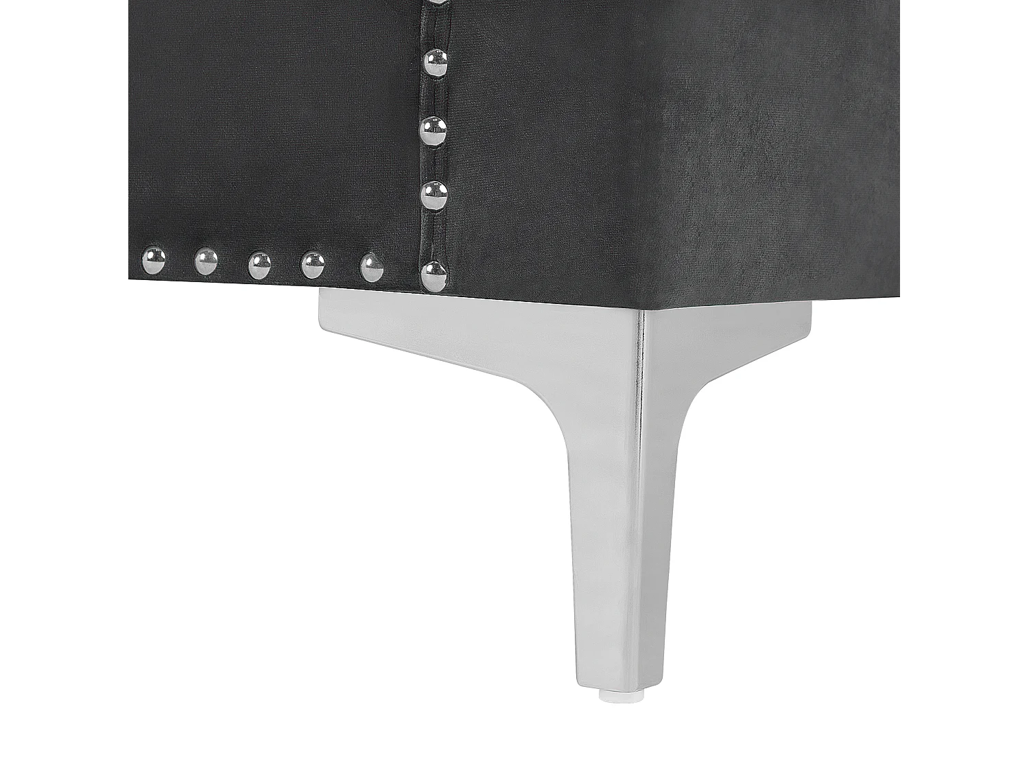 Divano AVALDSENES Velluto Grigio scuro 3 posti