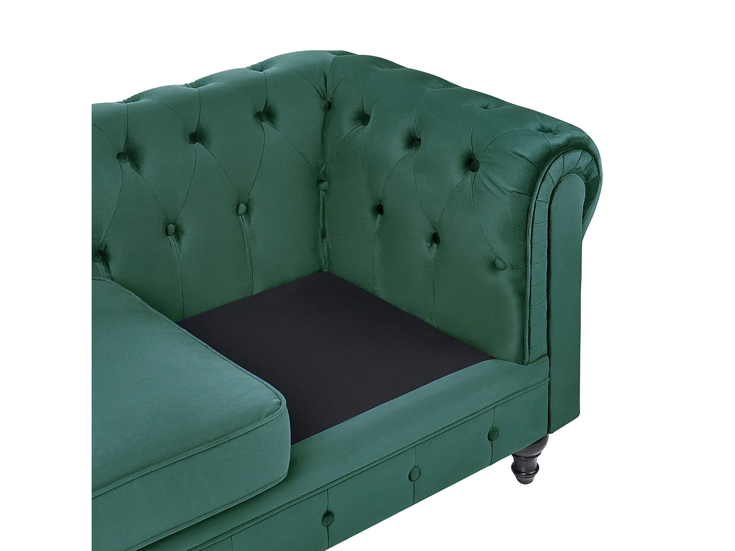 Divano CHESTERFIELD Velluto Verde smeraldo 3 posti