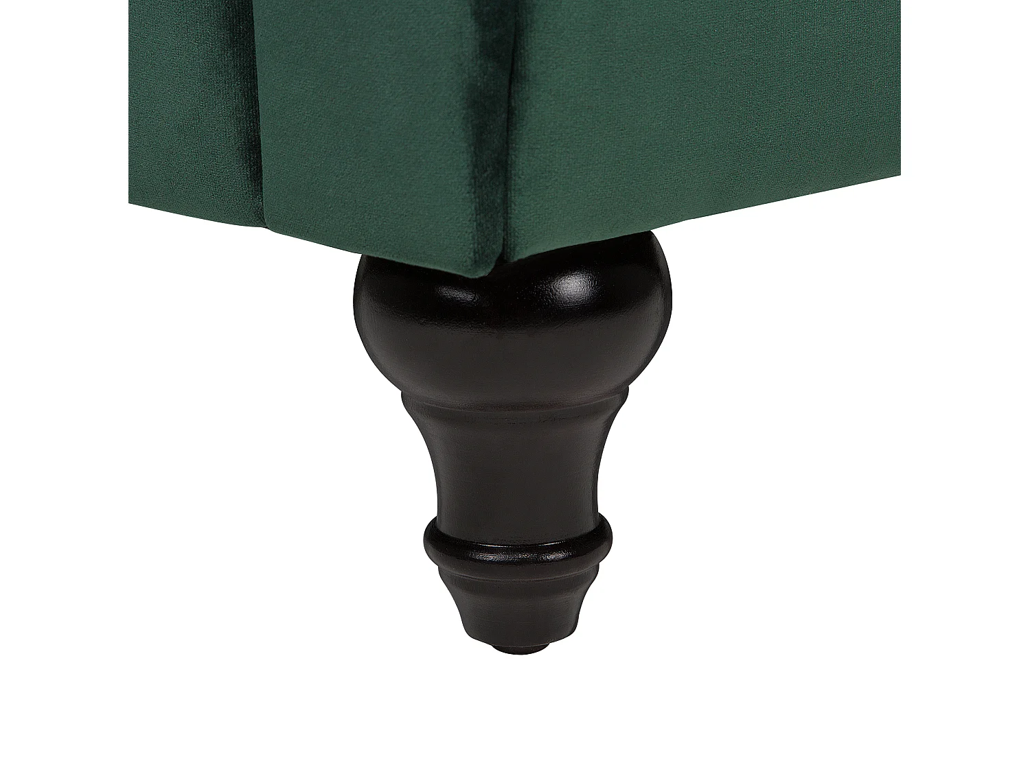 Canapé chesterfield 3 places en velours capitonné vert