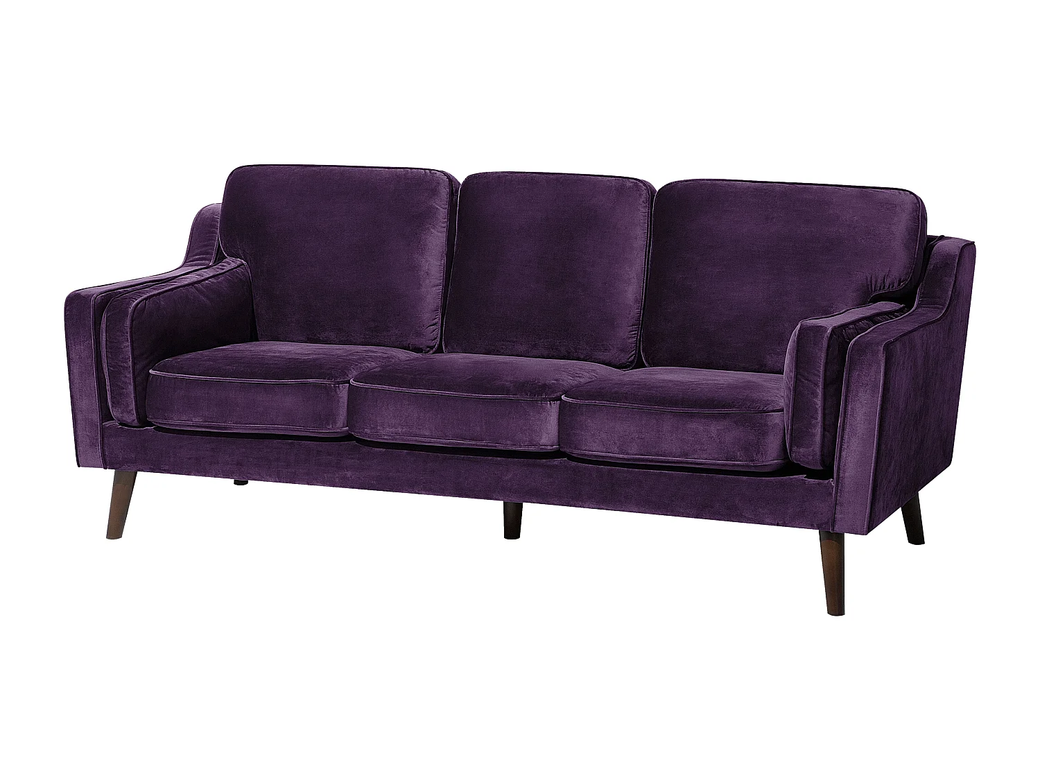 Canapé 3 places LOKKA Velours Pourpre