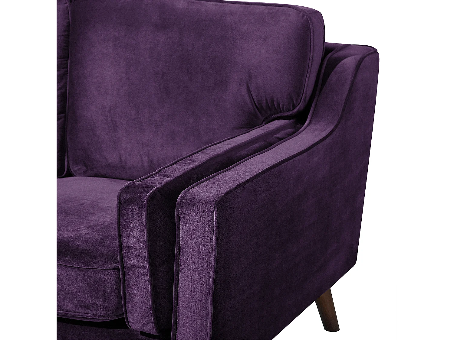 Canapé 3 places LOKKA Velours Pourpre