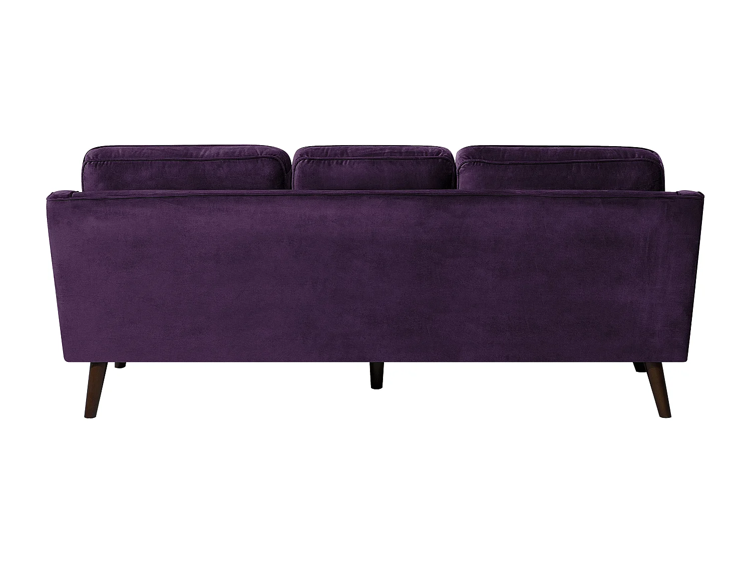 Canapé 3 places LOKKA Velours Pourpre