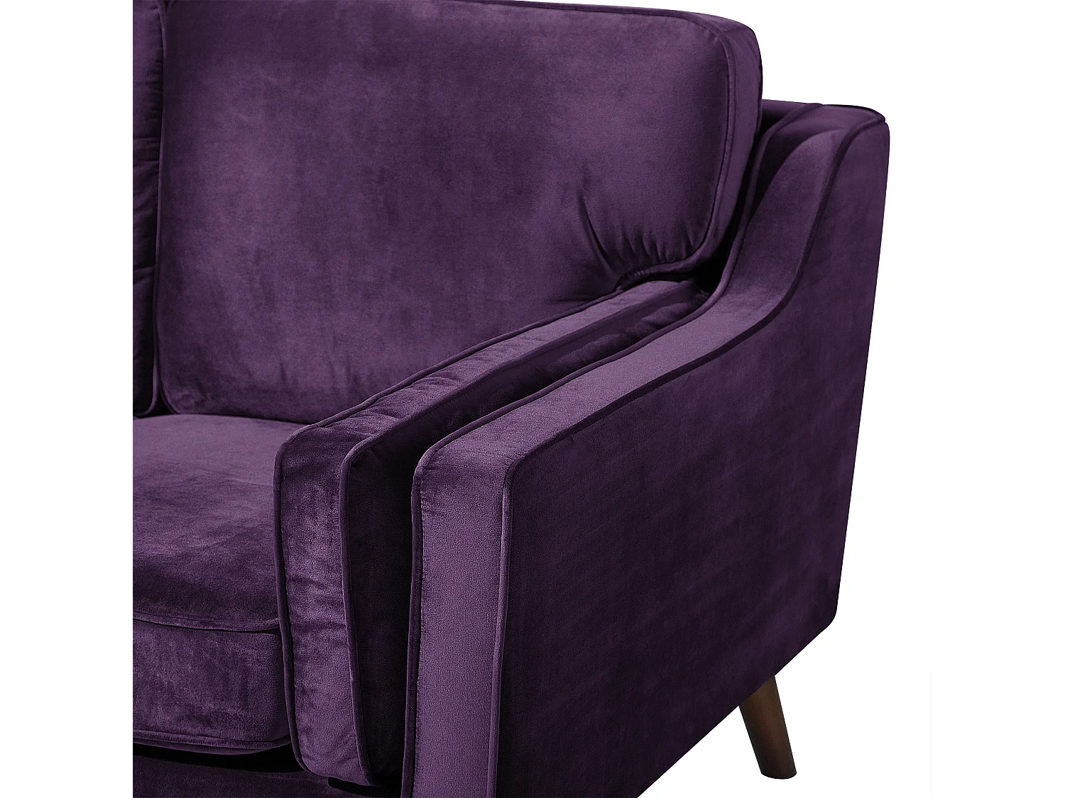 Canapé 3 places LOKKA Velours Pourpre