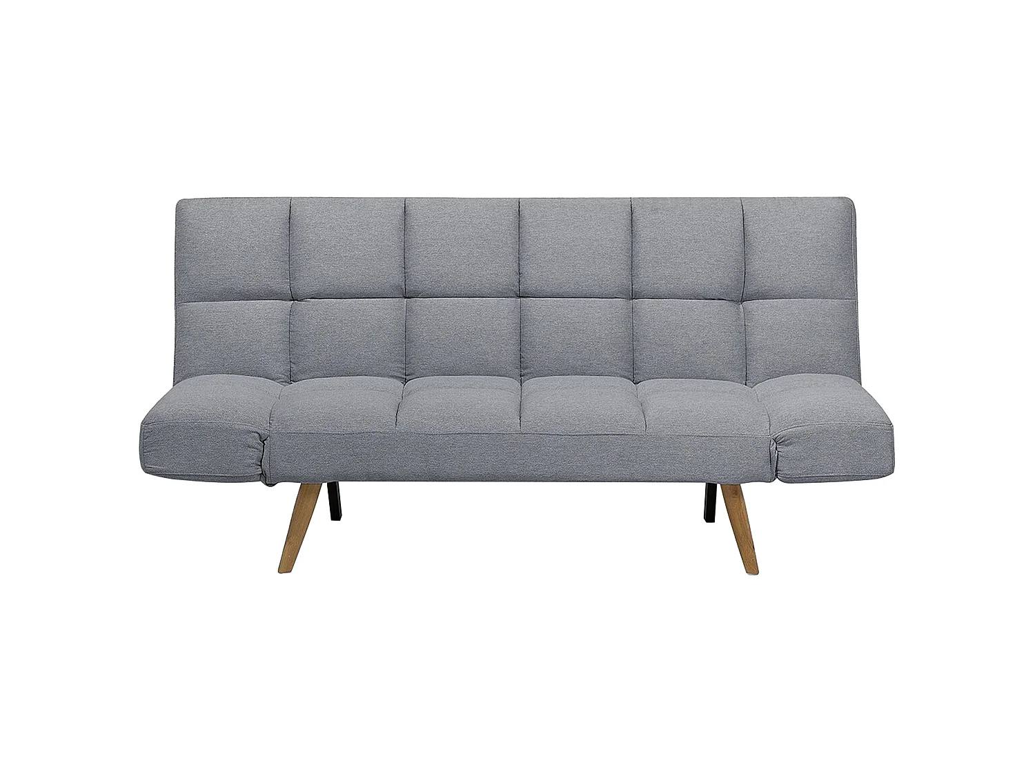 Canapé convertible clic-clac 2 places en coton gris INGARO