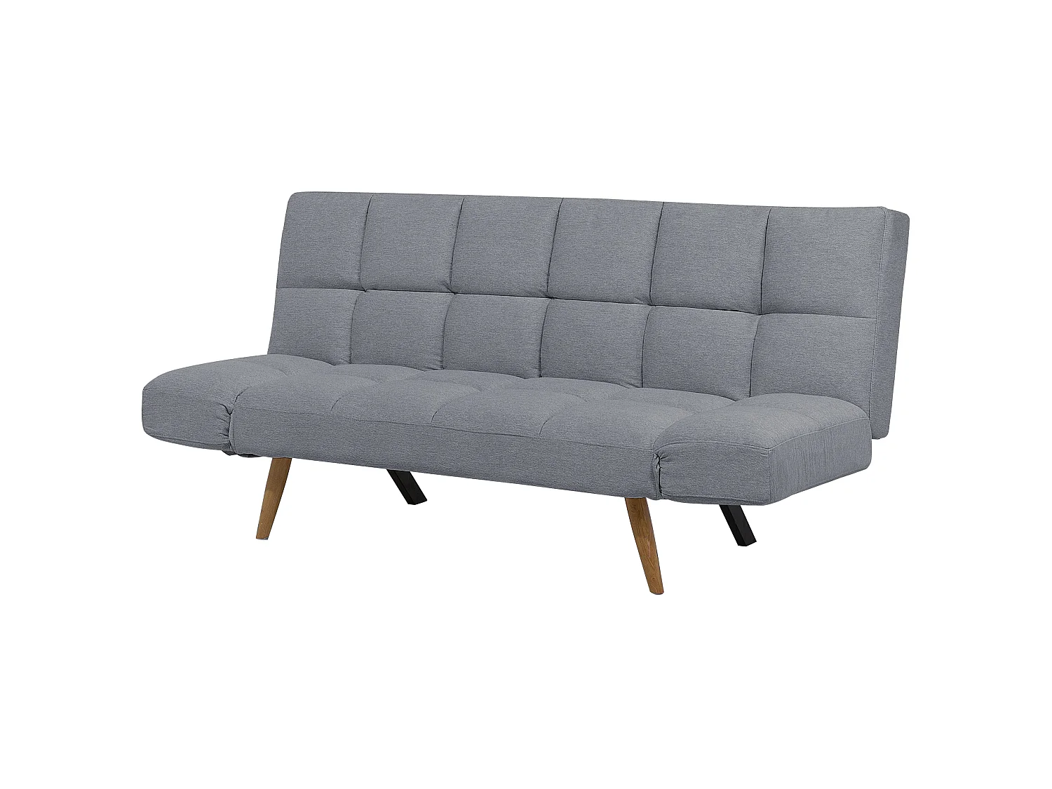 Canapé convertible clic-clac 2 places en coton gris INGARO