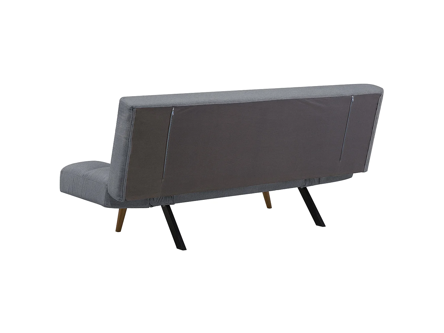 Canapé convertible clic-clac 2 places en coton gris INGARO