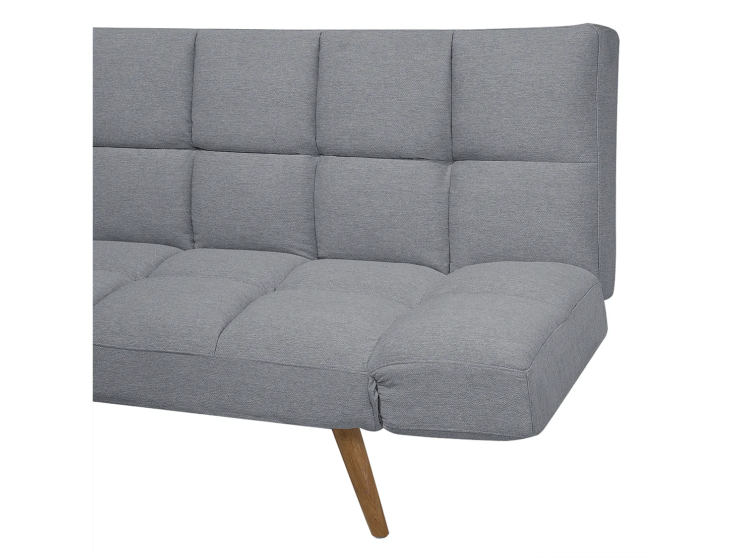 Canapé convertible clic-clac 2 places en coton gris INGARO