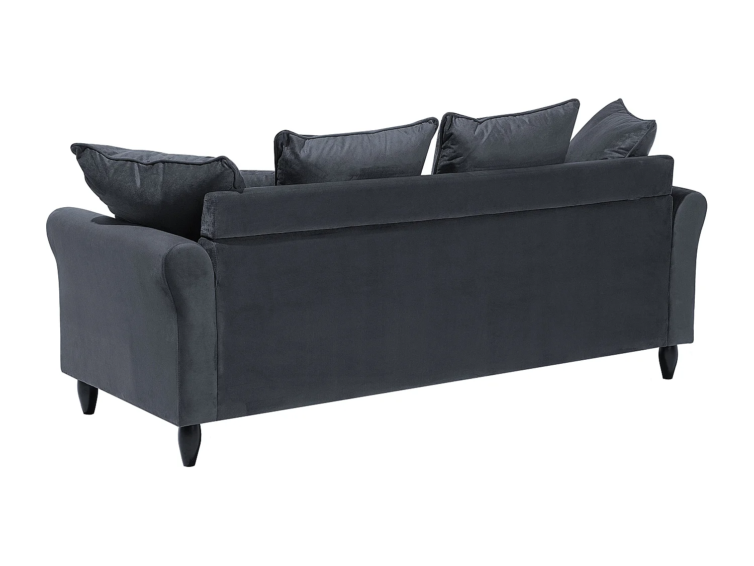 Canapé 3 places BORNHOLM Velours Gris foncé