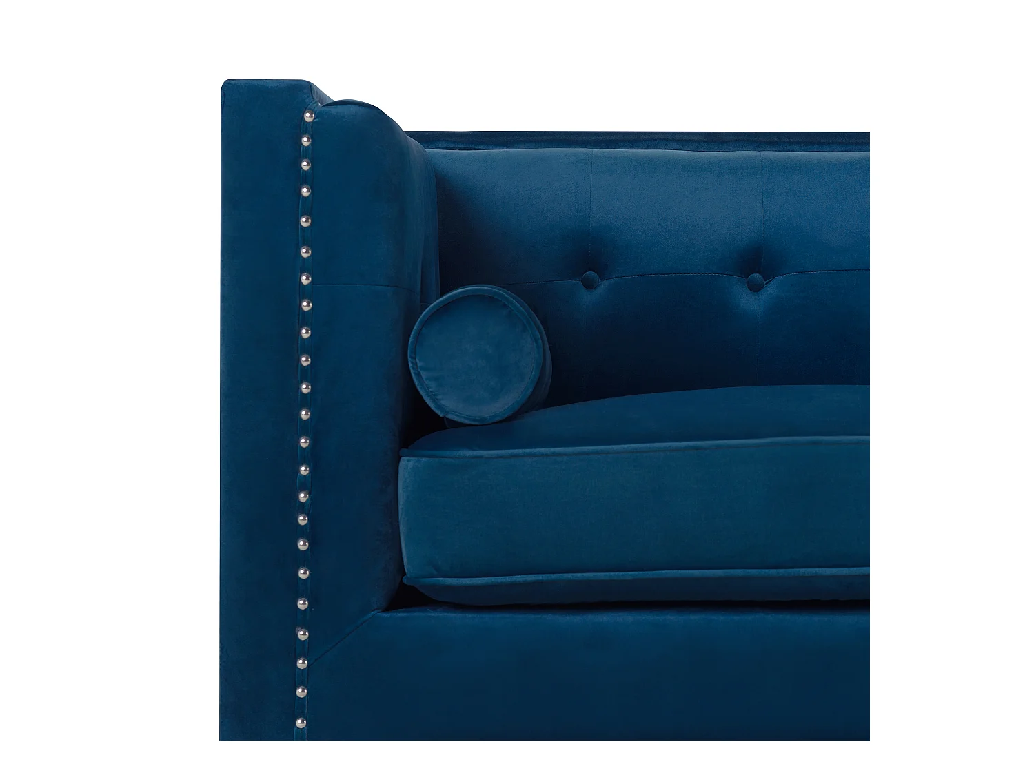 Bank AVALDSENES Fluweel Marineblauw 3-zitter