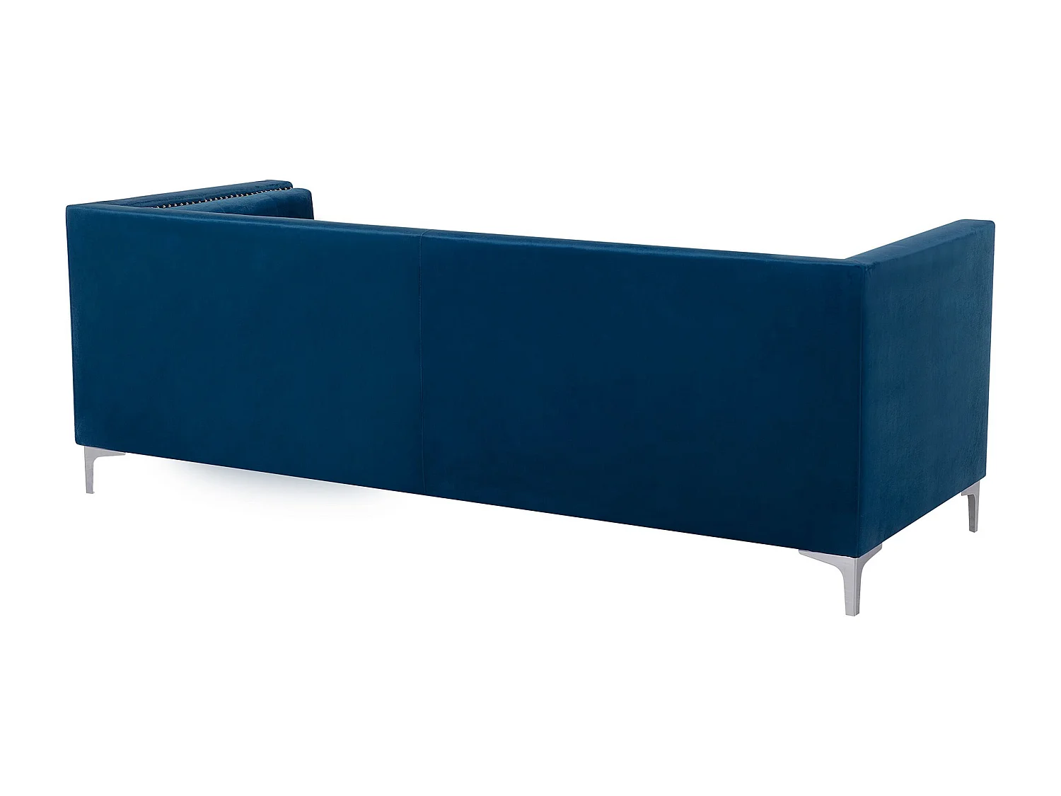 Divano AVALDSENES Velluto Blu marino 3 posti