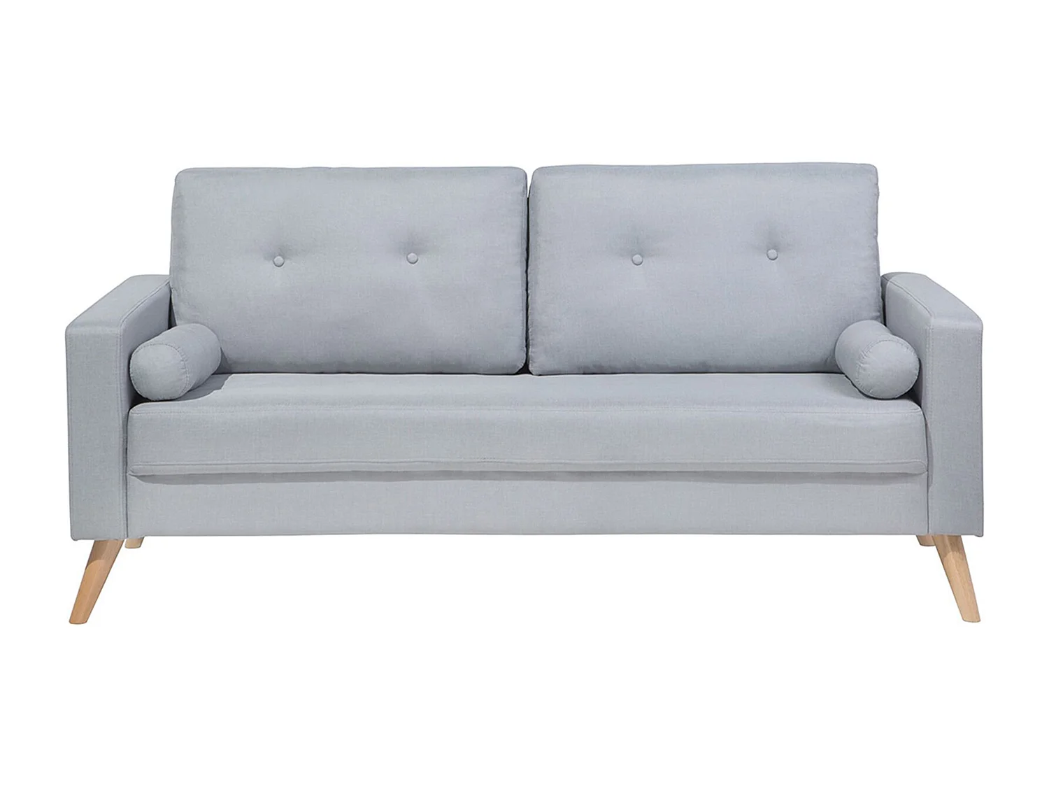 Canapé 2 places KALMAR Tissu Gris clair