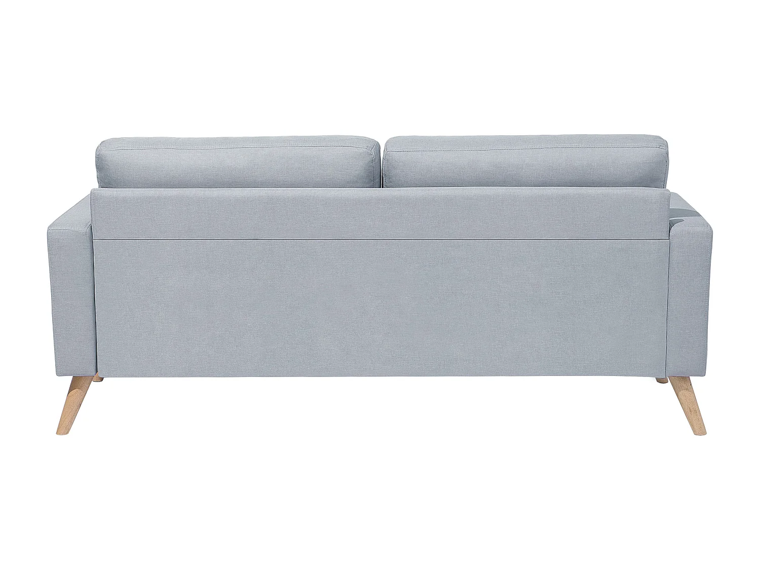 Canapé 2 places KALMAR Tissu Gris clair
