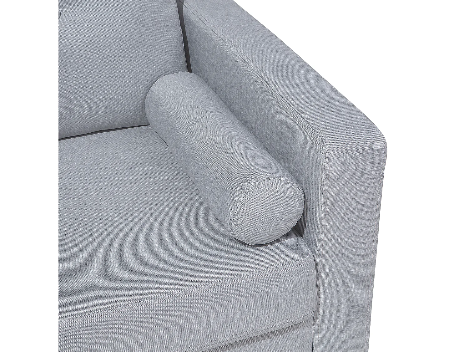 Canapé 2 places KALMAR Tissu Gris clair