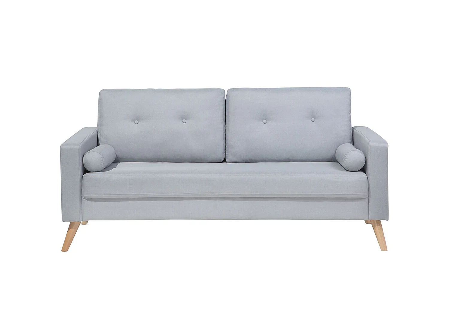 Sofa KALMAR Stoff Hellgrau 2-Sitzer
