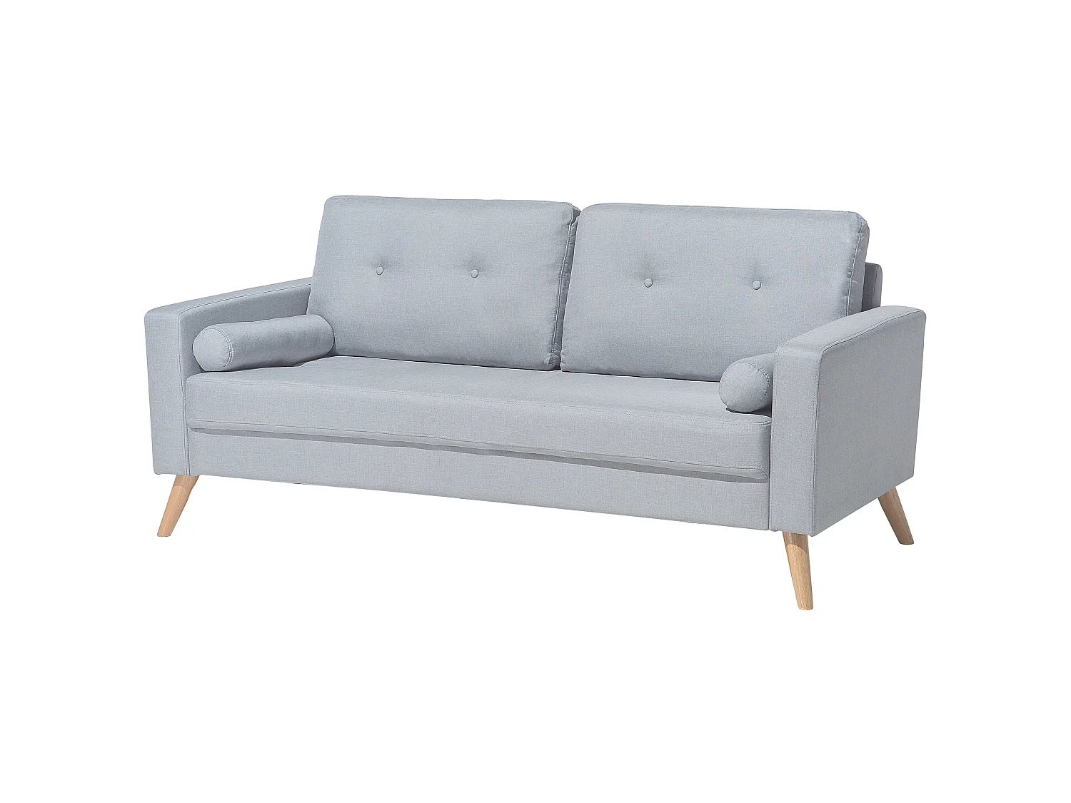 Sofa KALMAR Stoff Hellgrau 2-Sitzer