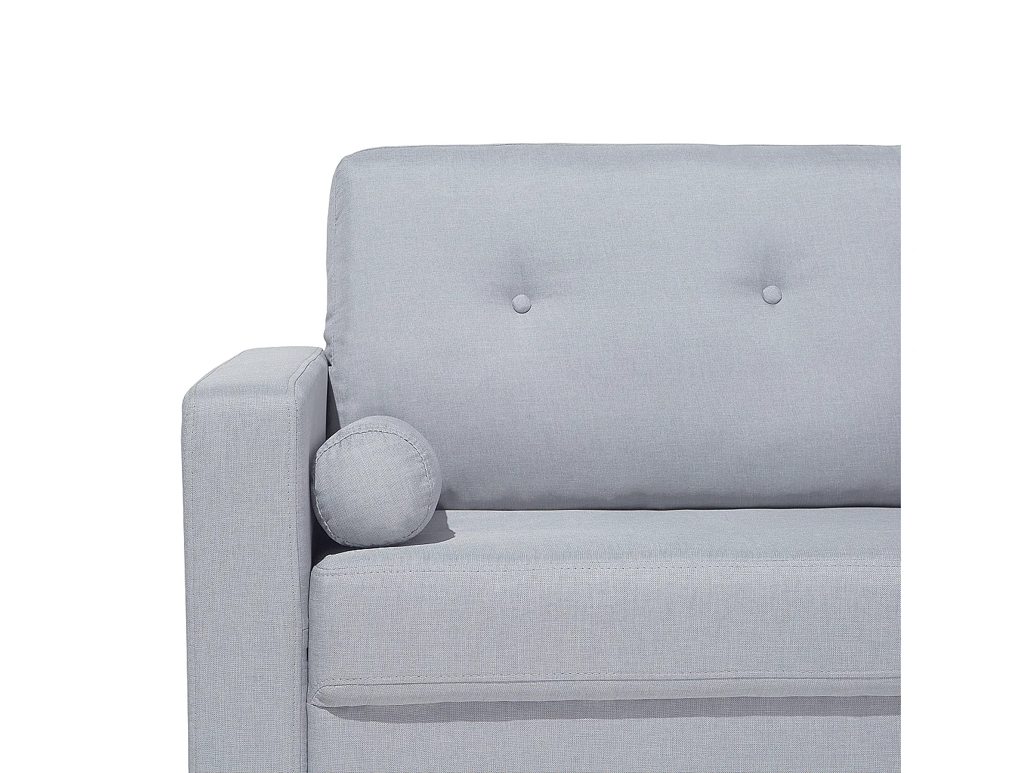 Sofa KALMAR Stoff Hellgrau 2-Sitzer