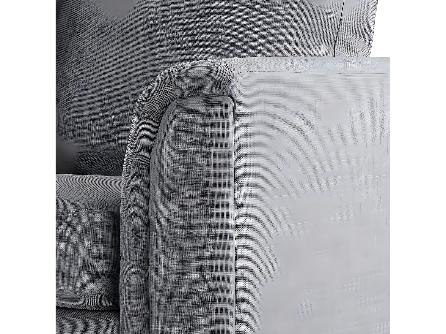 Canapé Angle à gauche en Tissu Gris Clair et Pouf Ottoman Housses Amovibles Oslo