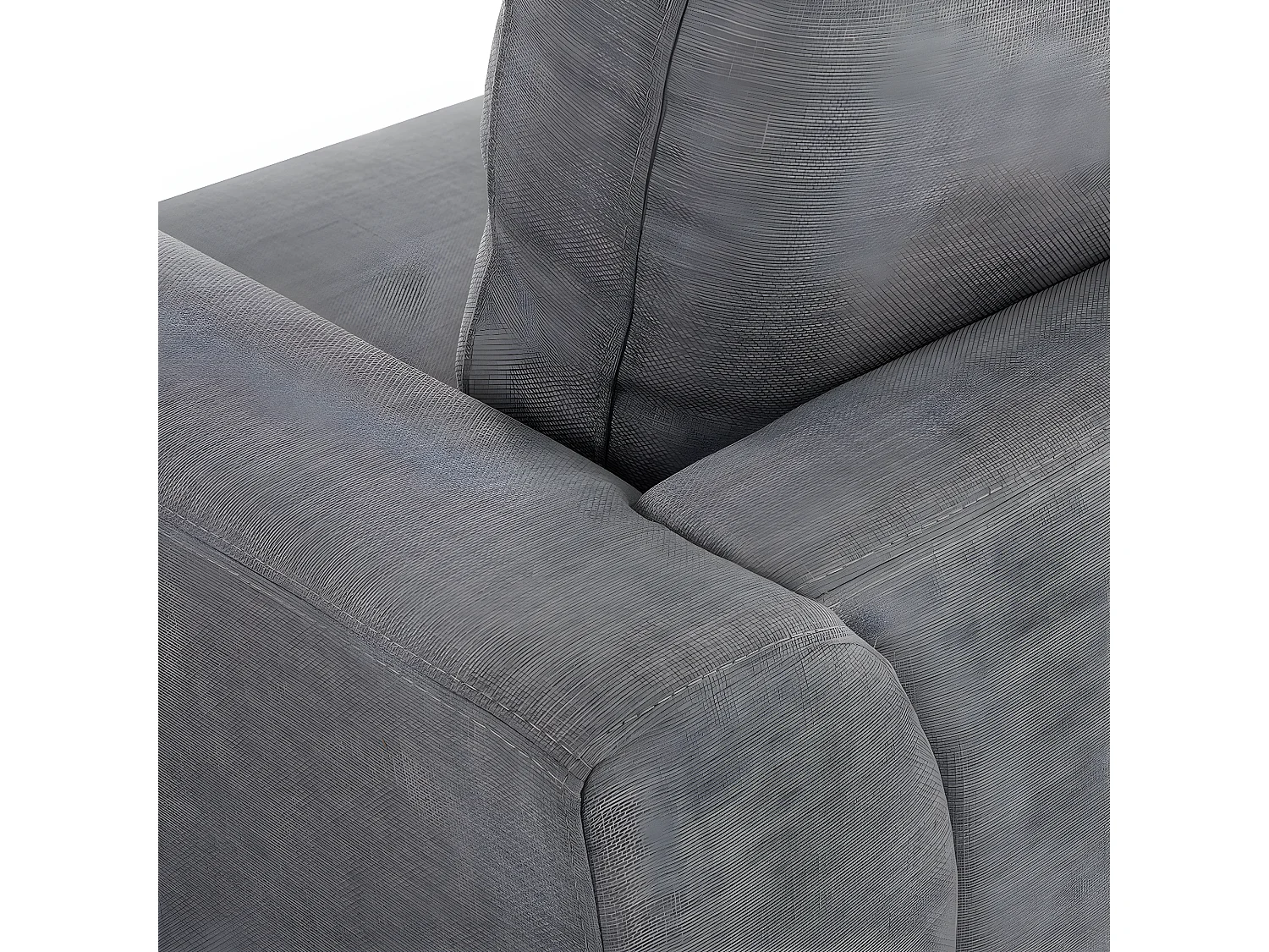 Canapé Angle à gauche en Tissu Gris Clair et Pouf Ottoman Housses Amovibles Oslo